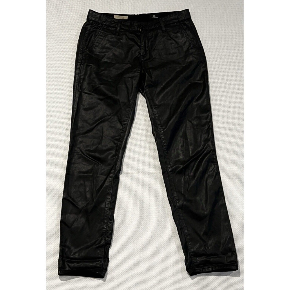AG Adriano Goldschmied The Tristan Tailored Trouser Black Denim Pants Size 26R